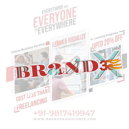 Flat Logo Design for Brand Promoter 3x with Mockup